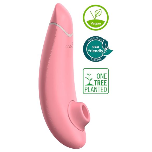 Womanizer Premium Eco - ladattava ilmanpainea stimuloiva klitoriskiihotin (vaaleanpunainen)