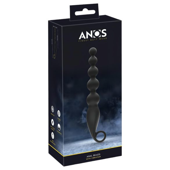 ANOS Anustimantti - musta värisevä anaalihelmi