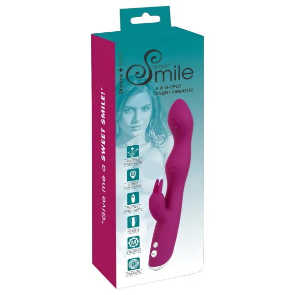 SMILE - joustava klitori- ja G-pistevibraattori (violetti)
