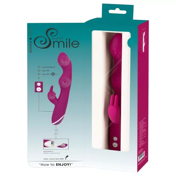 SMILE - vibraattori klitoriskiihottimella ja A-G-pisteelle - silikoninen lila