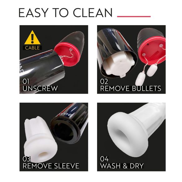 WYNE 02 - masturbointilaite miehille - vibraattori ja imutoiminto