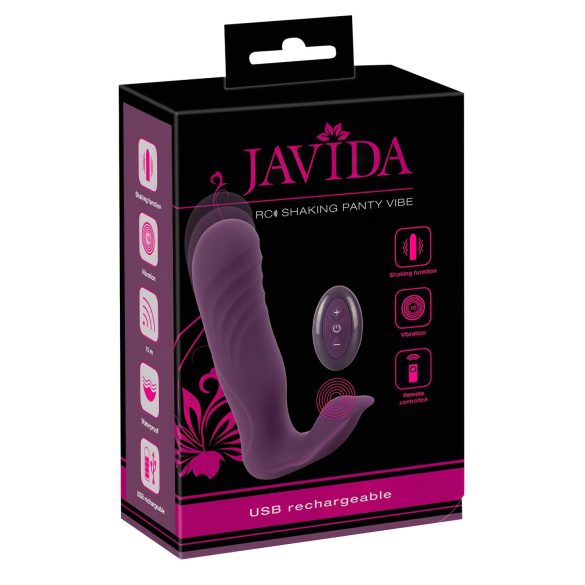 Javida RC - radio-ohjattava, 2-toimintoinen klitorisvibraattori (lila)