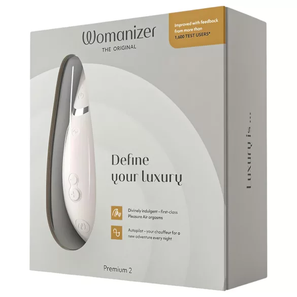 Womanizer Premium 2 - klitoriskiihotin ilmanpainetekniikalla - valkoinen