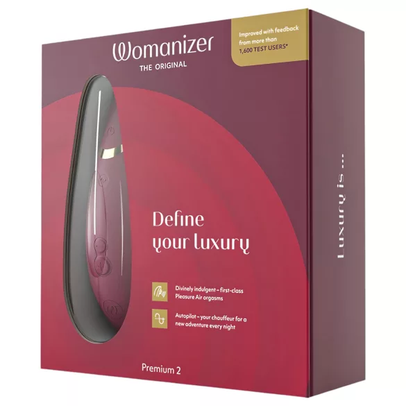 Womanizer Premium 2 - klitoriskiihotin ilmatekniikalla - punainen