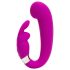 Happyrabbit Mini G - ladattava G-pistevibraattori klitoriskiihottimella (violetti)