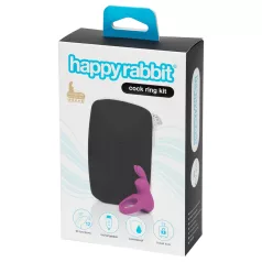   Happyrabbit - värisevä penisrengas säilytyskotelolla - lila