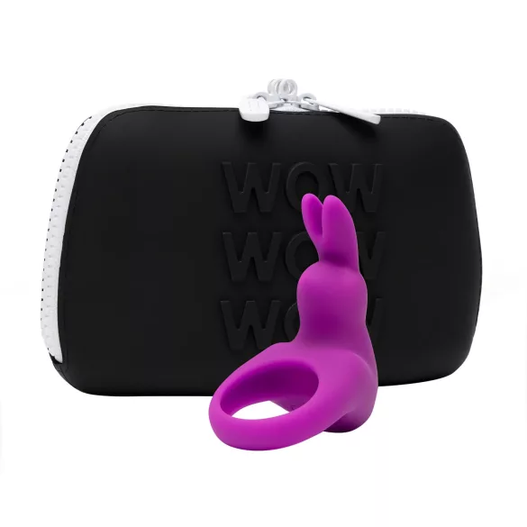 Happyrabbit - värisevä penisrengas säilytyskotelolla - lila