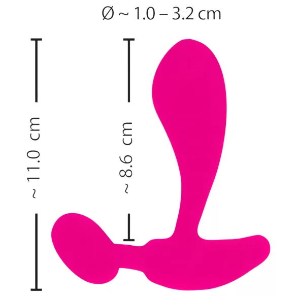SMILE RC - G-pistevibraattori kaukosäätimellä - ladattava - pinkki