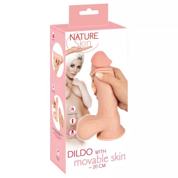 Nature Skin - dildo ihon tuntuinen - 20 cm - luonnollinen