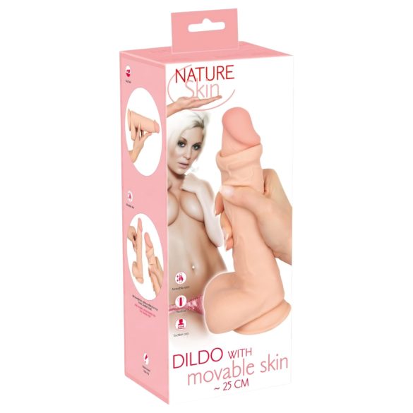 Natute Skin - Dildo ihoefektillä - 25cm (luonnollinen)