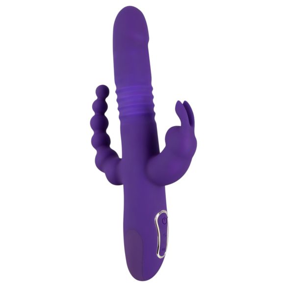 SMILE Triple - ladattava, kolmivarsinen, pyörivä-tärisevä vibraattori (violetti)