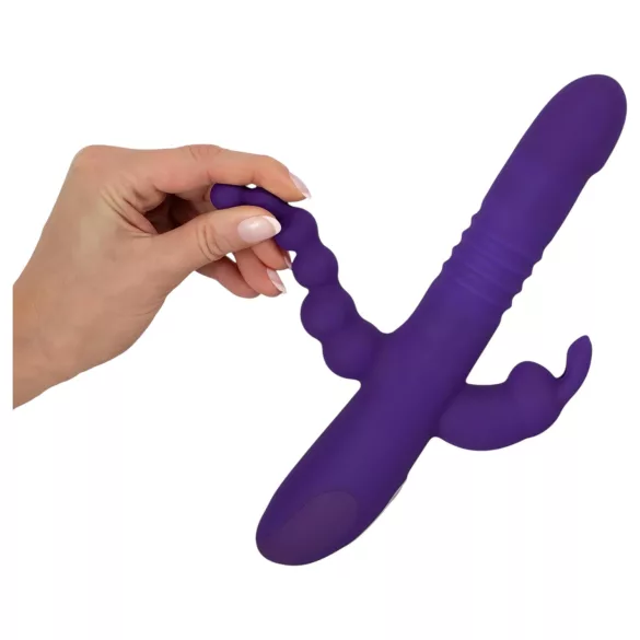 SMILE Triple - vibraattori - kolmella varrella, pyörivä, työntyvä - violetti