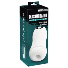   Stroker - akku masturbointilaite imulla ja värinällä - valkoinen