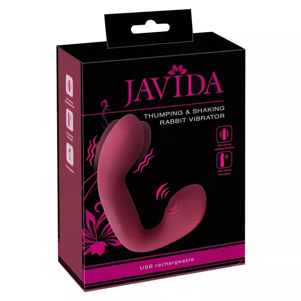 Javida Thumping - sykkivä G-piste- ja klitoriskiihotin (punainen)