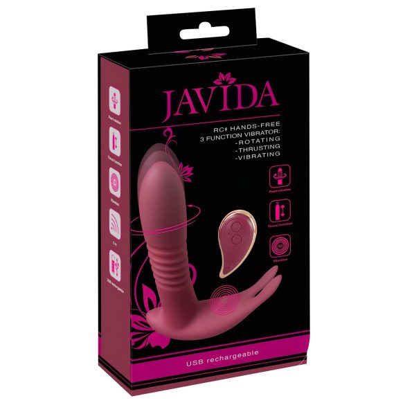 Javida RC - Radiolla toimiva, 3-toiminen klitorisvibraattori (punainen)
