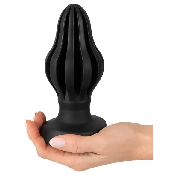 ANOS - uurrettu pehmeä anustappi - 7 cm (musta)