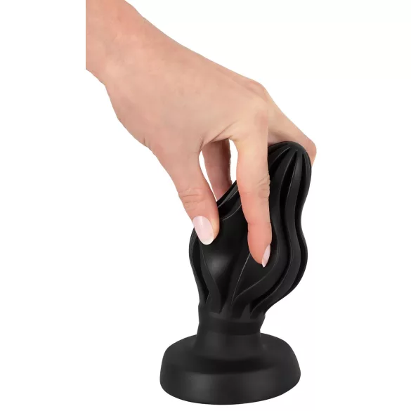 ANOS - uurrettu pehmeä anustappi - 7 cm (musta)