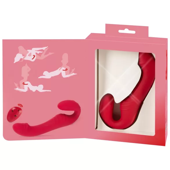 You2Toys - kauko-ohjattava strapless strapon-vibraattori - punainen