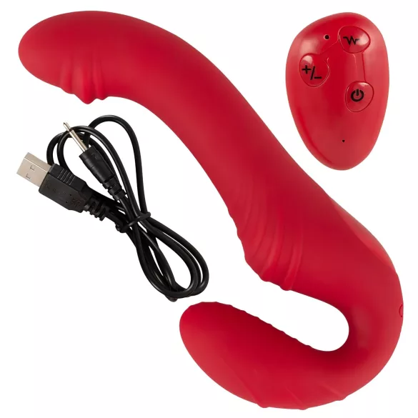 You2Toys - kauko-ohjattava strapless strapon-vibraattori - punainen