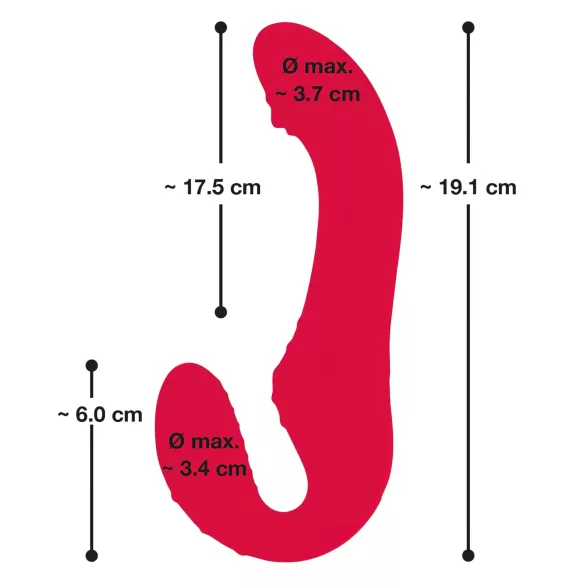 You2Toys - kauko-ohjattava strapless strapon-vibraattori - punainen