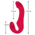 You2Toys - kauko-ohjattava strapless strapon-vibraattori - punainen