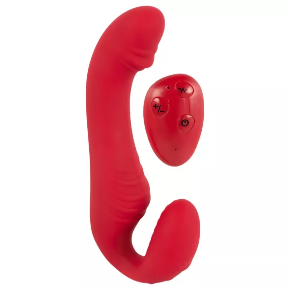 You2Toys - kauko-ohjattava strapless strapon-vibraattori - punainen
