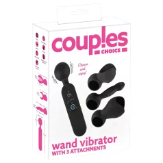   Couples Choice - parivibraattori ladattava lämmittävä hierova silikoninen musta