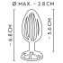 ANOS Metallinen anaalitappi 2,8 cm (hopea)