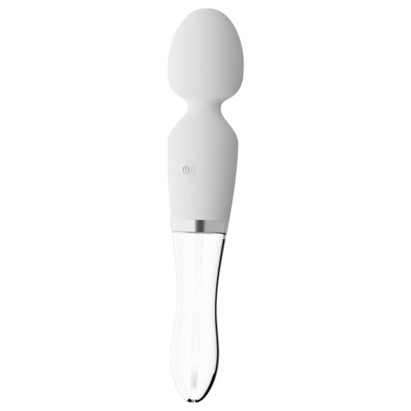 Liaison Wand - silikoni-lasi LED-vibraattori (läpinäkyvä)