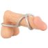 You2Toys - kolminkertainen silikoninen penis- ja kivessormus (hopea)