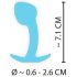 Cuties Mini Anustappi - silikoni - sininen (2,6 cm)