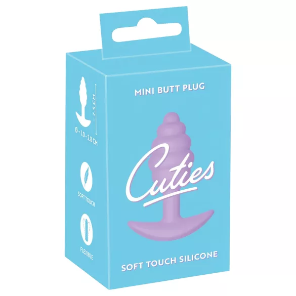 Cuties Mini anustappi - silikoninen anustappi (violetti, 2,8 cm)