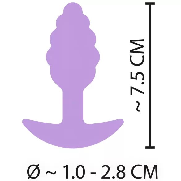 Cuties Mini anustappi - silikoninen anustappi (violetti, 2,8 cm)
