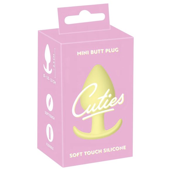 Cuties Mini Anaalitappi - silikoni - keltainen (3,1 cm)
