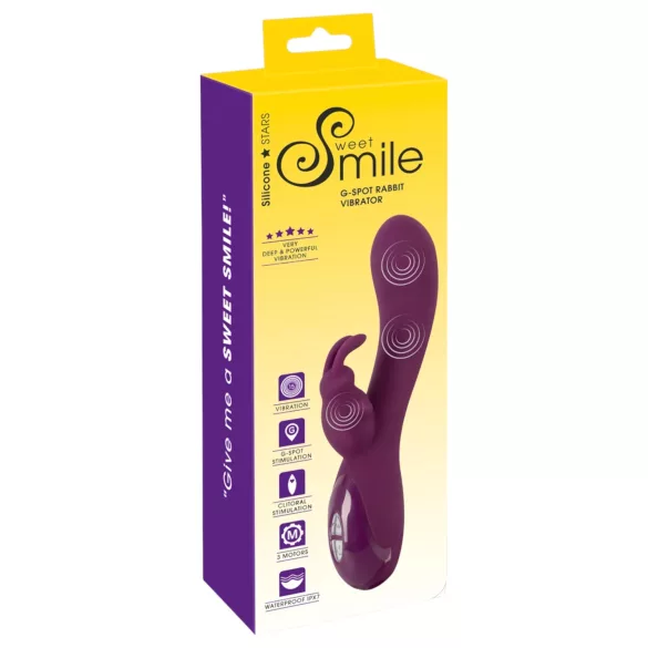 SMILE - ladattava 3 moottorin klitoriskiihotin vibraattori - violetti