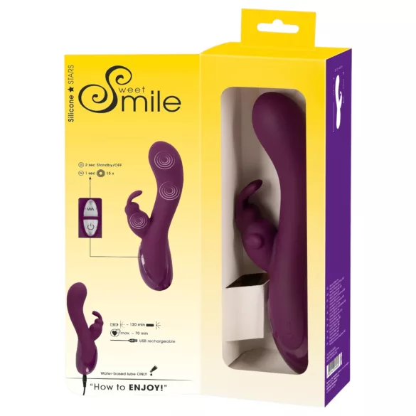 SMILE - ladattava 3 moottorin klitoriskiihotin vibraattori - violetti