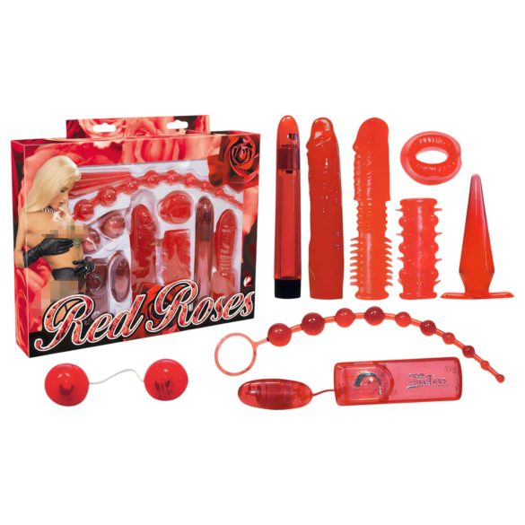 You2Toys - Punaiset ruusut - 9-osainen vibraattorisetti