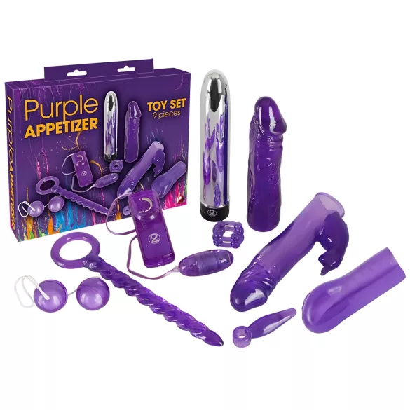 You2Toys - Vibraattorisetti - 9 osaa - violetti
