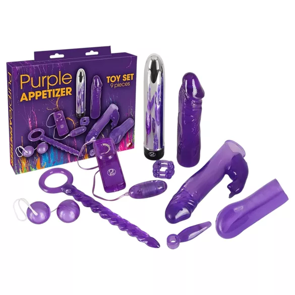 You2Toys - Vibraattorisetti - 9 osaa - violetti