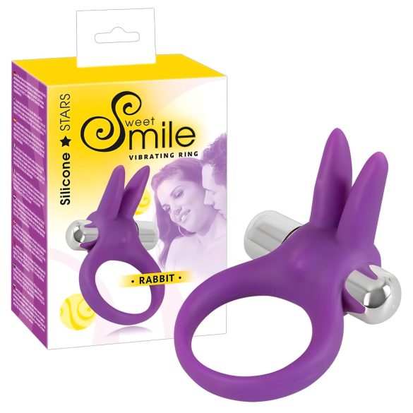 SMILE Rabbit - värisevä penisrengas (violetti)