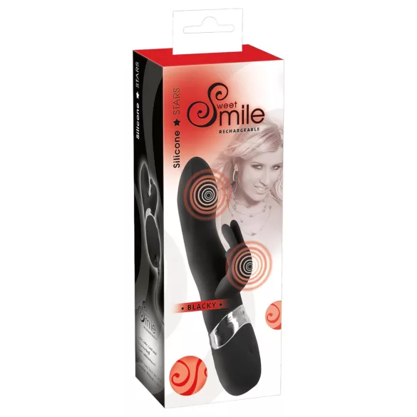 SMILE Blacky - vibraattori kahdella moottorilla - USB-ladattava - musta
