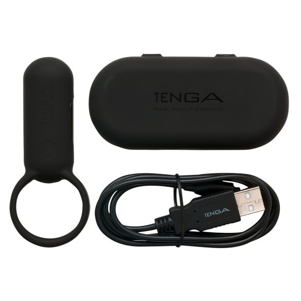 TENGA Smart Vibe värinäpenisrengas (musta)