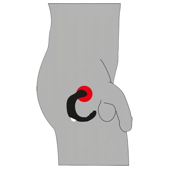 Rebel - kaareva eturauhasvibraattori - musta