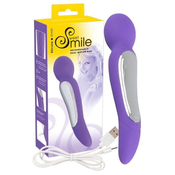 SMILE-taikasauva - 2-moottorinen hierontavibraattori (violetti)