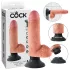 King Cock - vibraattori imukupilla - 18 cm - ihonvärinen