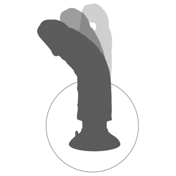 King Cock - vibraattori imukupilla - 18 cm - ihonvärinen
