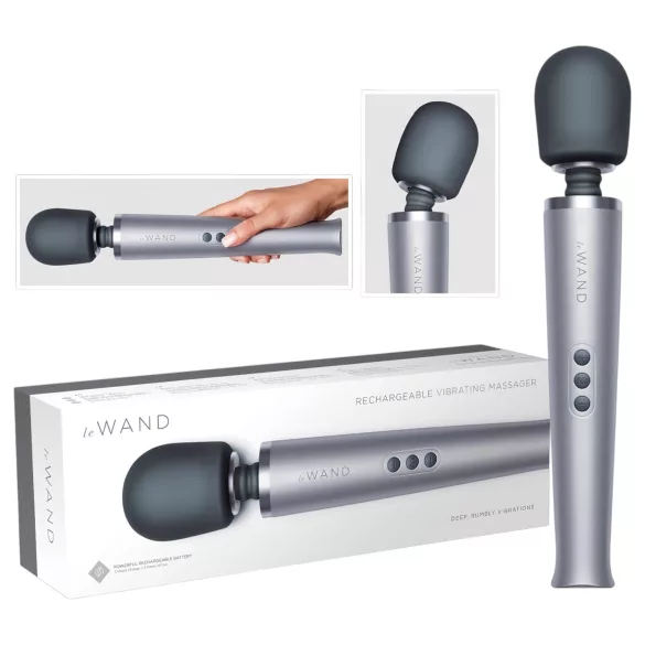 le Wand - ladattava ylellinen hierontavibraattori - hopea