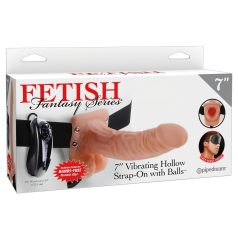   Fetish Strap-on 7 - strap-on vibraattori - säädettävä - iho/nude