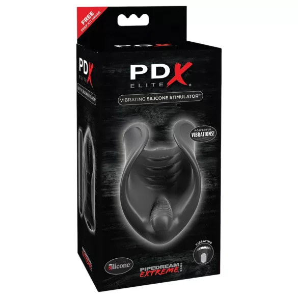 PDX Elite - penisvibraattori - silikoni - musta