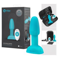   b-Vibe Rimming - pyörivä helmianustappi vibraattorilla - turkoosi